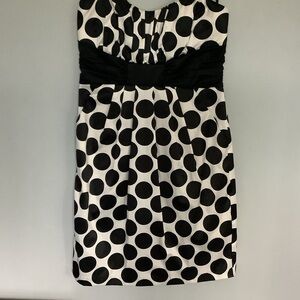 XOXO Monochrome Polka Dot Mini Dress
